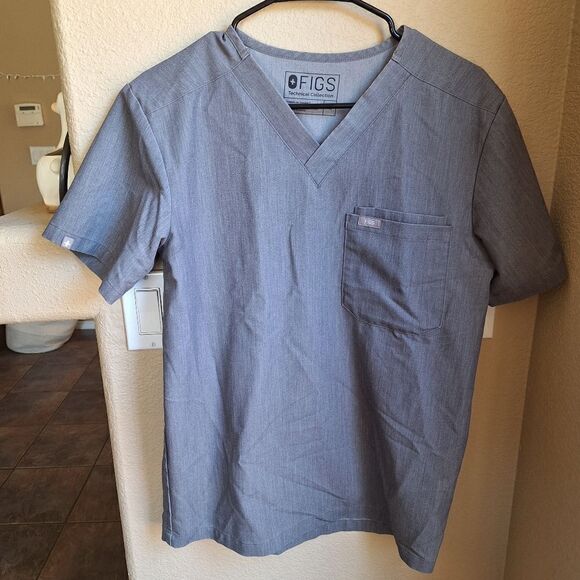 Figs Leon Three-Pocket Scrub Top Graphite XS - Picture 5 of 5